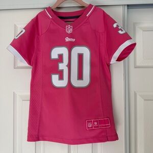 NFL Los Angeles Rams Football Jersey Pink #30 Gurley ll Girl’s Size Small 7/8